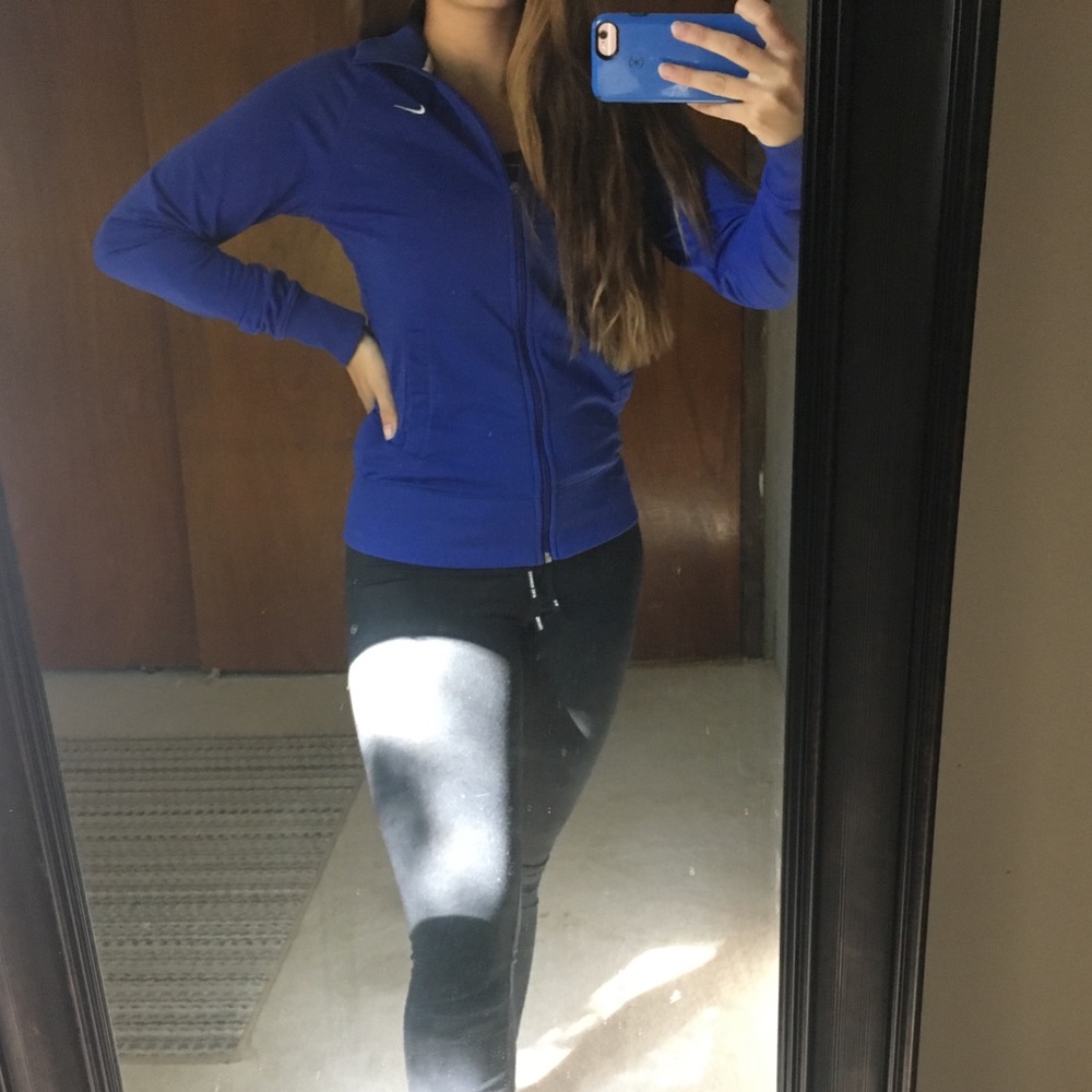 Size small Nike zip up, royal blue